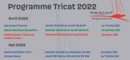 Le calendrier Tricat 2022 est disponible